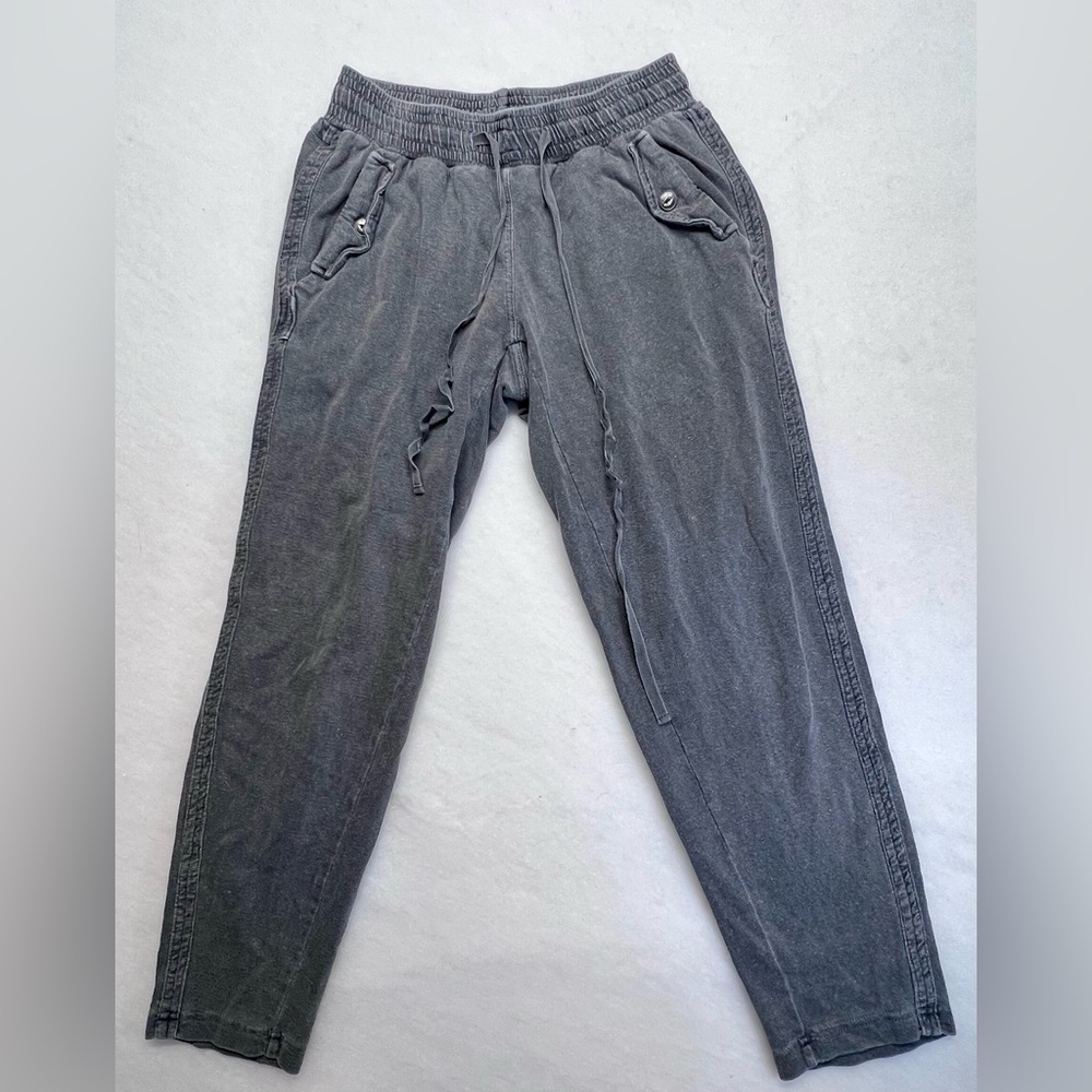 Wrap‎ London Hemp Organic Cotton Jogger Pull On Pants Washed Gray Sz US 4